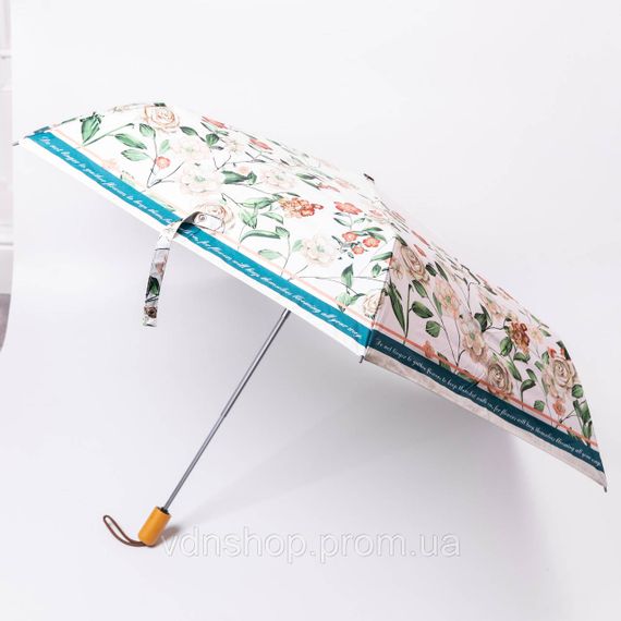 Зонт механический элегантный с принтом прочный надежный из полиэстера диаметр 99 см Зеленый HP-23-15GR | Зображення 6