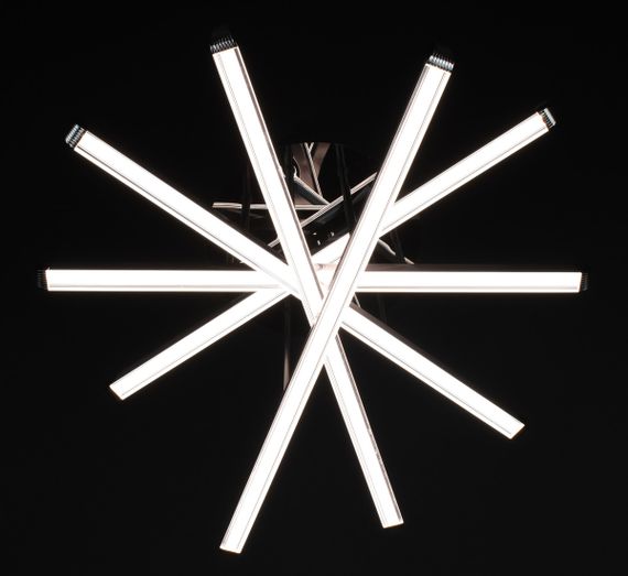 Люстра світлодіодна стельова LED світильник для квартири на стелю лед 27932 Чорний 26х64х64 см. | Зображення 7