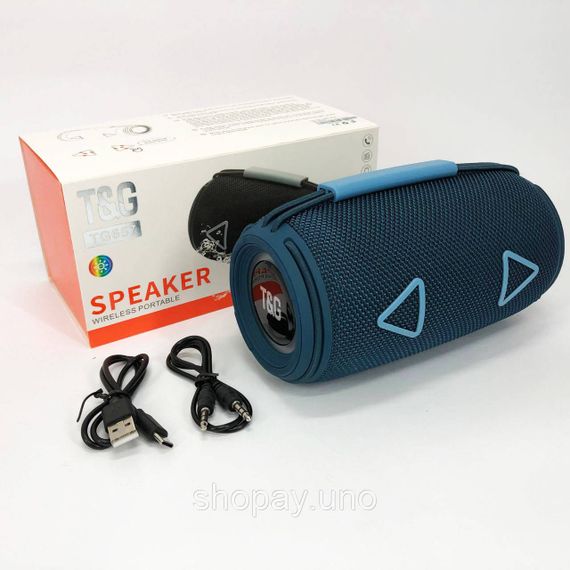 Bluetooth-колонка TG657 з RGB підсвічуванням 1500 mAh, музичні стовпчики для вулиці. Колір: синій | Зображення 9