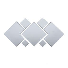 Дзеркальний декор акриловий самоклеючий срібло, 7шт (D) SW-00002508