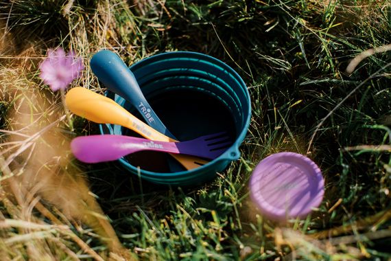 Ловилка Tribe Spork пластикова бірюзова, туристична ложка-виделка трайб легка для походу та риболовлі | Зображення 2