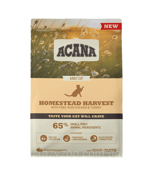 Сухой корм для котов Acana Homested Harvest Cat с птицей 340 г a71434