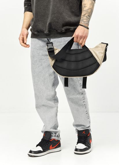 Большая мужская сумка бананка Sambag DynamicDart серая 38 × 21 × 7 см (80411130m) | Зображення 3