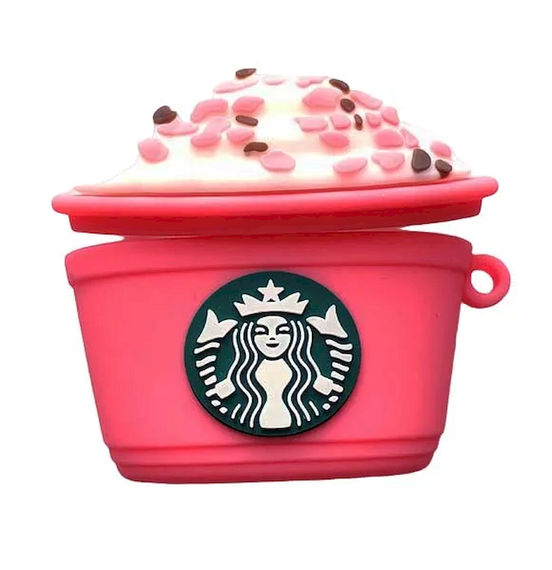 Силиконовый 3D чехол для наушников Apple AirPods Pro 1/2 Starbucks Rosa | Зображення 3