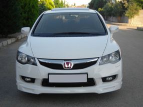 Накладка на передний бампер 2009-2011 (под покраску) для Honda Civic Sedan VIII