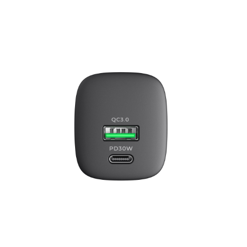 Зарядний пристрій мережевий USB/Type-C 30W чорний Havit HV-UC30 Black | Зображення 1