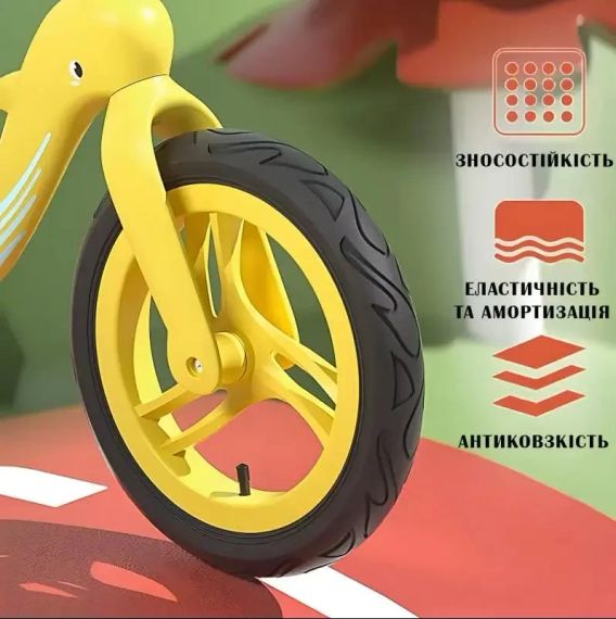 Велобег с дельфином, складной беговел от 2 до 5 лет, надувные колеса 12", нагрузка до 40 кг, ВА03 4 кг | Зображення 5