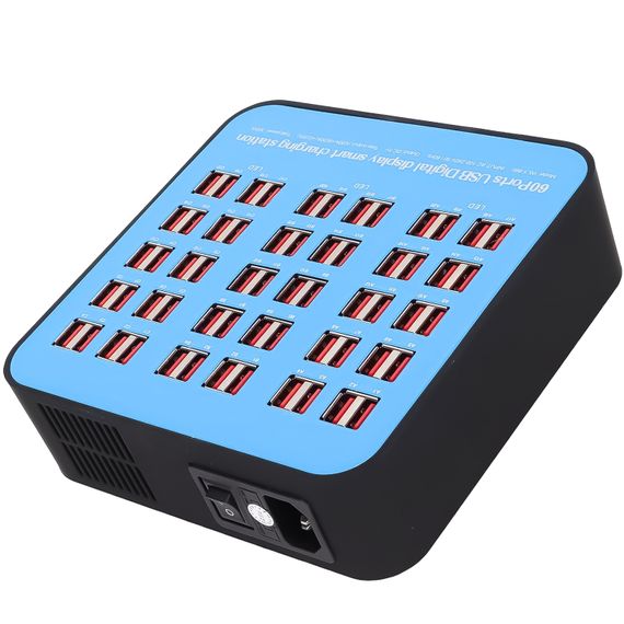 Мультизарядний пристрій на 60 USB портів Addap WLX-860, док-станція, 300W, blue | Зображення 2