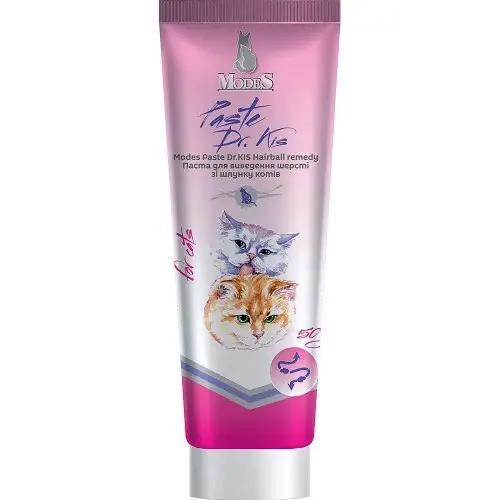 Фитопаста Modes Paste Dr.KIS Hairball remedy для выведения шерсти у кошек, 50 г