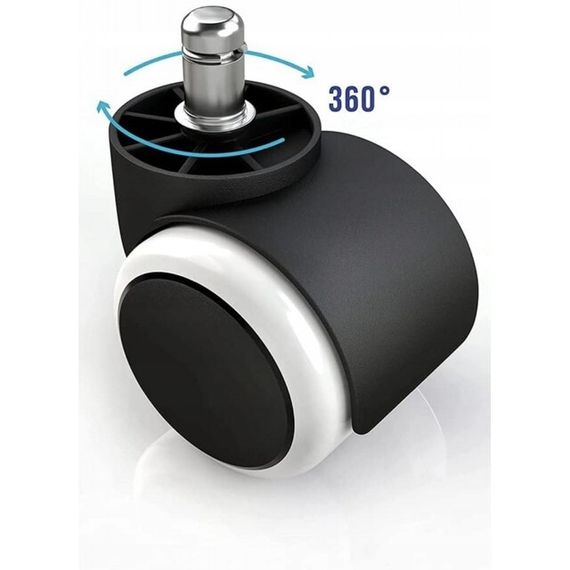 Колесо до офісного крісла нейлонове комплект 5 шт Bonro чорне | Зображення 4