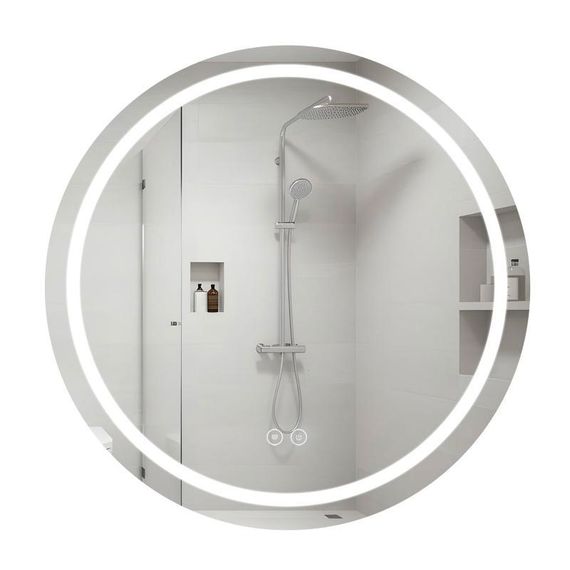 Дзеркало Qtap Mideya R800 з LED-підсвічуванням Touch, з антизапотіванням, димером QT2078NCR8080W