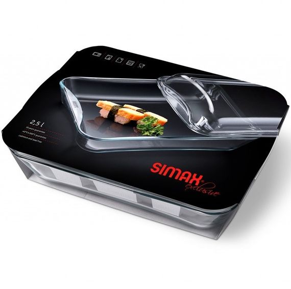 Форма для запікання жаростійка скляна з кришкою прямокутна Simax Exclusive 2.5 л s7216/7576 | Зображення 5