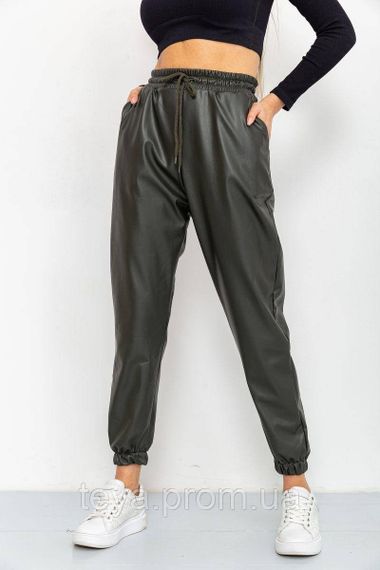 Лосины женские на флисе цвет темно-зеленый размер M FA_001029