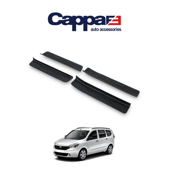 Накладки на дверні пороги EuroCap (4 шт, ABS) для Dacia Lodgy 2012-2022 рр | Зображення 3
