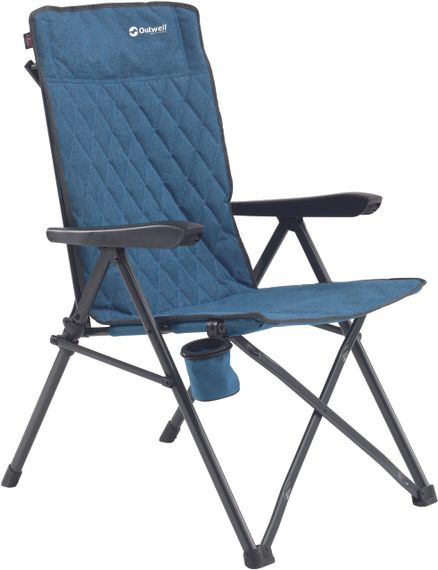 Сталевий кемпінговий стілець розкладний Outwell Lomond Blue Складаний стілець для відпочинку на дачі до 125 кг