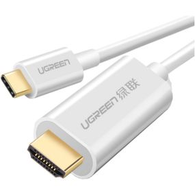 Кабель мультимедийный USB-C to HDMI M 1.5m white Ugreen (30841)