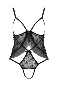 Открытое боди Passion JUSTINA BODY Черный L/XL