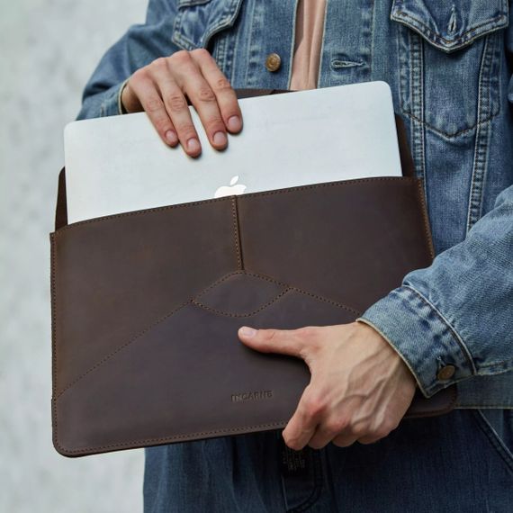 Чохол для ноутбука вінтажний Incarne Message MacBook Air 15" 2023-2025 message-brown-vintage-air-15 коричневий | Зображення 6