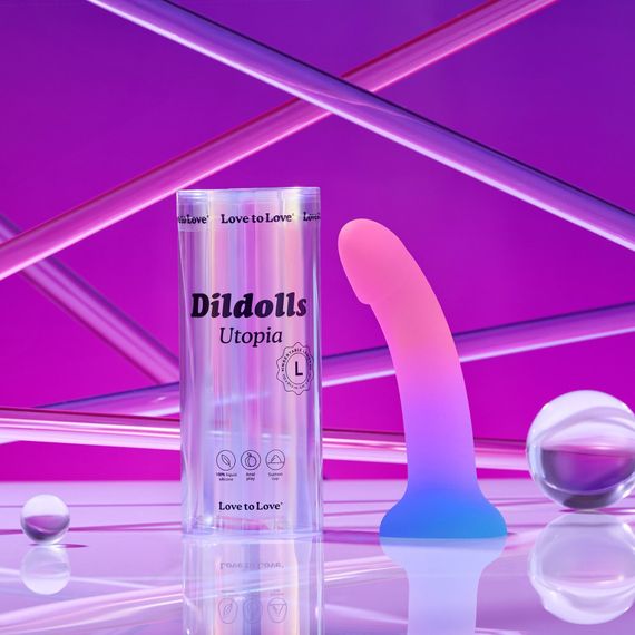 Дилдо с цветным градиентом Love To Love DILDOLLS - UTOPIA L ультрамягкий | Зображення 5