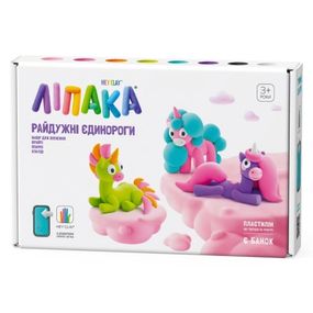 Набор для творчества Lipaka пластилину, Райдужні єдиногори Брайті, Спаркі, Клауді (60054-UA01)