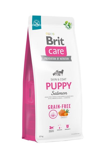 Корм Brit Care Grain Free Puppy Salmon сухий беззерновий з лососем для щенят малих і середніх порід 12 кг