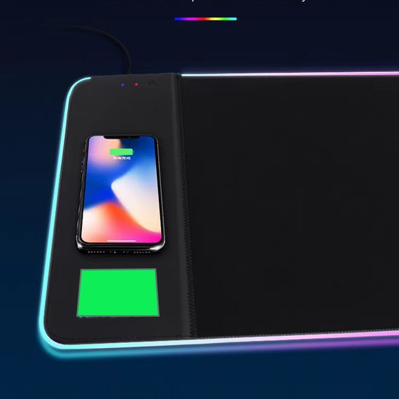 Ігрова поверхня (килимок) STAND JD-S62 з БЗП 15W LED+RGB with app (800*300*6mm) Black | Зображення 2