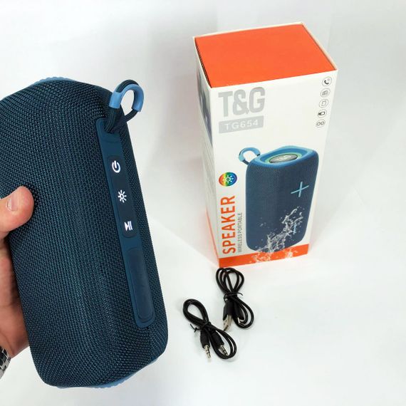 Портативна Bluetooth колонка TG654 8W з підсвічуванням. VJ-258 Колір: синій | Зображення 3