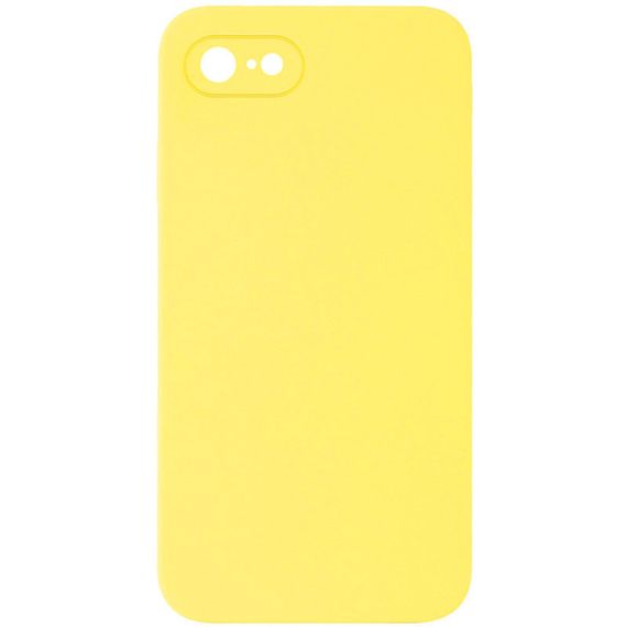 Чохол Silicone Case Square Full Camera Protective (AA) NOLOGO для Apple iPhone 6/6s (4.7") Жовтий / Yellow