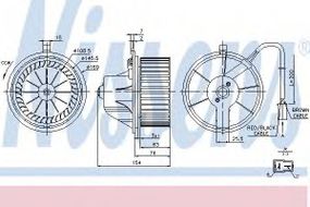 Вентилятор салону AUDI, VW (вир-во Nissens) NISSENS 87068 на AUDI 4000 (89, 89Q, 8A, B3)