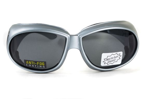 Окуляри захисні з ущільнювачем Global Vision Outfitter Metallic (gray) Anti-Fog, чорні в сірій оправі | Зображення 2