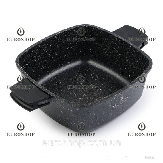 Казан каструля Edenberg EB-8114 5,5 л, 26 см, мармурове покриття, індукційне дно, кришка, казан квадратний | Зображення 2