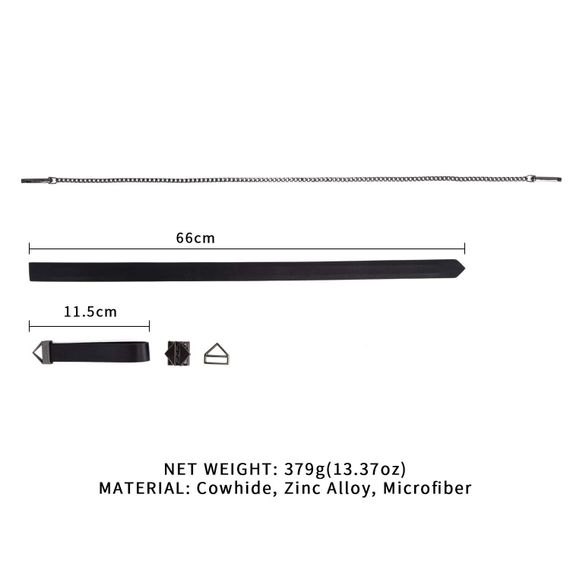 Повідець LOCKINK Tied Collar with Leash Set - Black | Зображення 1