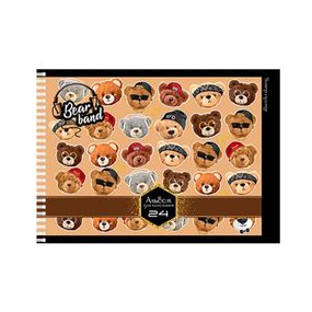 Альбом для малювання A4 "Bear Band" АП-0306-4, 24 аркуші