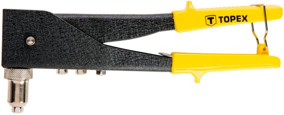 Заклепочник на два положення TOPEX для алюмінієвих заклепок 2.4, 3.2, 4.0, 4.8 мм (43E712)