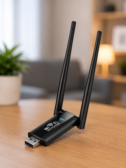 USB Wi-Fi репитер / Двухантенный ретранслятор Wi-Fi / Усилитель Wi-Fi сигнала