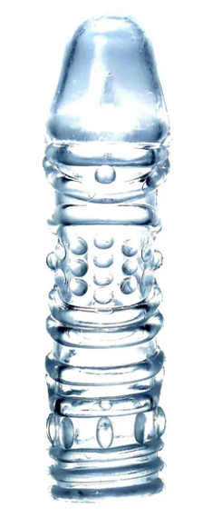 Рельефная насадка-презерватив Boss Series без вибрации Sex Aura | Зображення 1