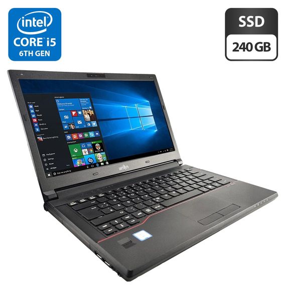 Ноутбук Fujitsu LifeBook E546 / 14" (1920x1080) IPS / Intel Core i5-6200U (2 (4) ядра по 2.3 - 2.8 GHz) / 4 GB DDR4 / 240 GB SSD / Intel HD Graphics 520 / WebCam б/у