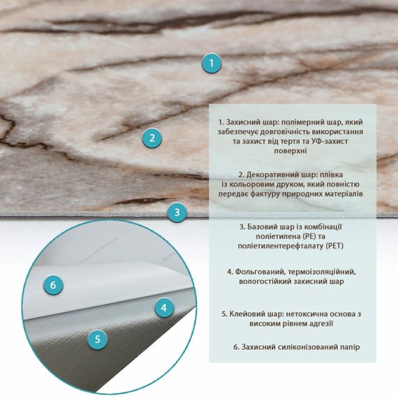 Самоклеюча вінілова плитка 600х300х1,5мм, ціна за 1 шт. (СВП-108) Матова SW-00000497 | Зображення 1