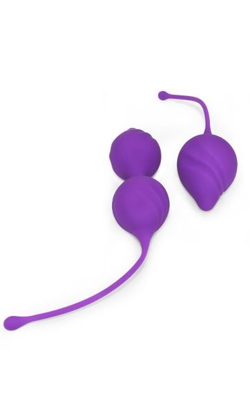 Набор вагинальных шариков Duo Ball цвет фиолетовый sexstyle | Зображення 5