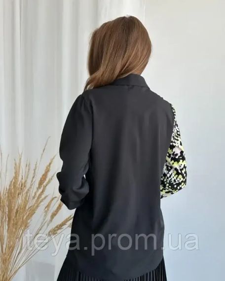 Рубашка цвет черный/салатовый размеры S, L, M, XL FI_008508 | Зображення 2