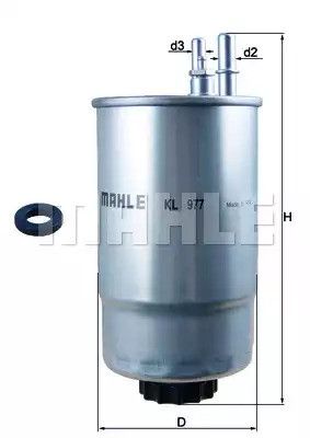 Фільтр паливний MAHLE/KNECHT Citroen, Fiat, Peugeot 11, MAHLE/KNECHT (KL977D) | Зображення 2