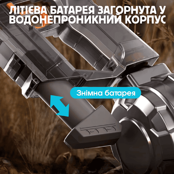 Электрический Водяной Пистолет с Автоматическим Насосом Бластер с LED Подсветкой Корпуса Эффектом Огня и Отдачей Blowback. | Зображення 4