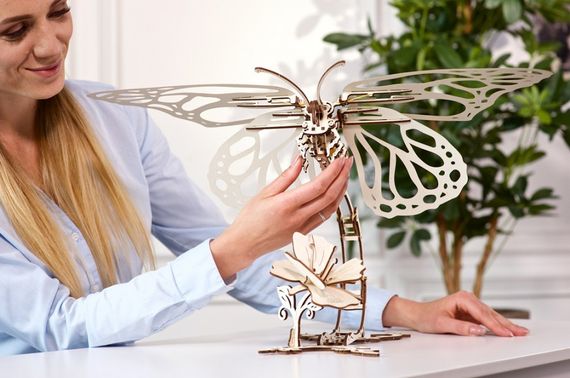 Механический 3D деревянный конструктор Ugears Бабочка (70081) | Зображення 4