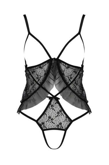 Открытое боди Passion JUSTINA BODY Черный L/XL