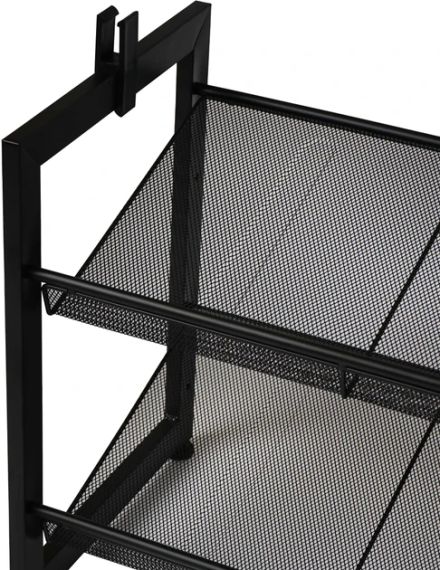 Полка для обуви 2 уровня 74×30.5×43 см черная Eco Fabric EF-7529-2 | Зображення 5