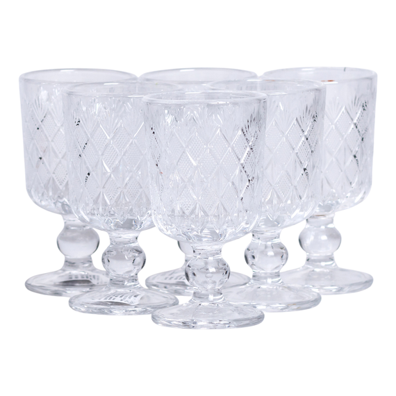 Набор рюмок 6 шт по 50 мл стеклянные на ножке HP-19-129