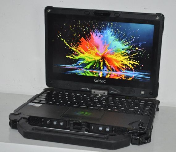 Захищений нетбук-трансформер Getac V110 G4 / 11.6" (1366x768) IPS Touch / Intel Core i7-7500U (2 (4) ядра по 2.7 - 3.5 GHz) / 8 GB DDR4 / 128 GB SSD / Intel HD Graphics 620 / WebCam / Стілус / Windows 11 Pro / Два АКБ б/в + Подарунок Миша та флешка | Зображення 1
