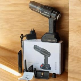 Автомобільний пилосос потужний бездротовий акумуляторний, 4 насадок