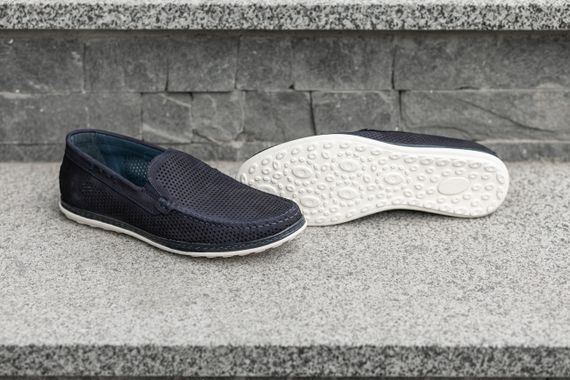 Літні мокасини Кадар синій колір, 45 розмір (на стопу 29 см) | Зображення 3