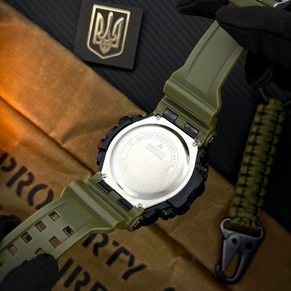 Спортивний чоловічий годинник Awarder 004AGDPS ДПС Зелений + Коробка | Зображення 2